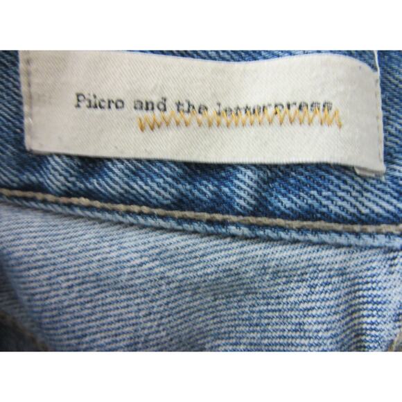 PILCRO and the letterpress Blue Denim 29x24 Cotton Raw Hem Jeans - Picture 5 of 6